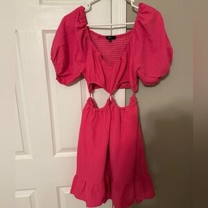 Lulu's Vibrant Pink Textured Dress